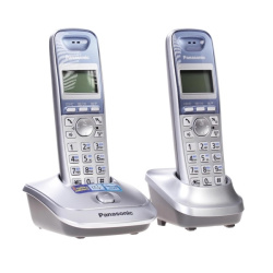 Радиотелефон Panasonic KX-TG2512RUS, DECT, спикерфон, серебристый